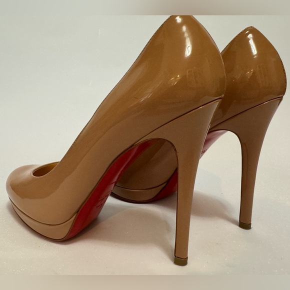 $795 Christian Louboutin Beige Nude “New Simple” Heel Pumps Shoes 35.5 - Picture 5 of 13